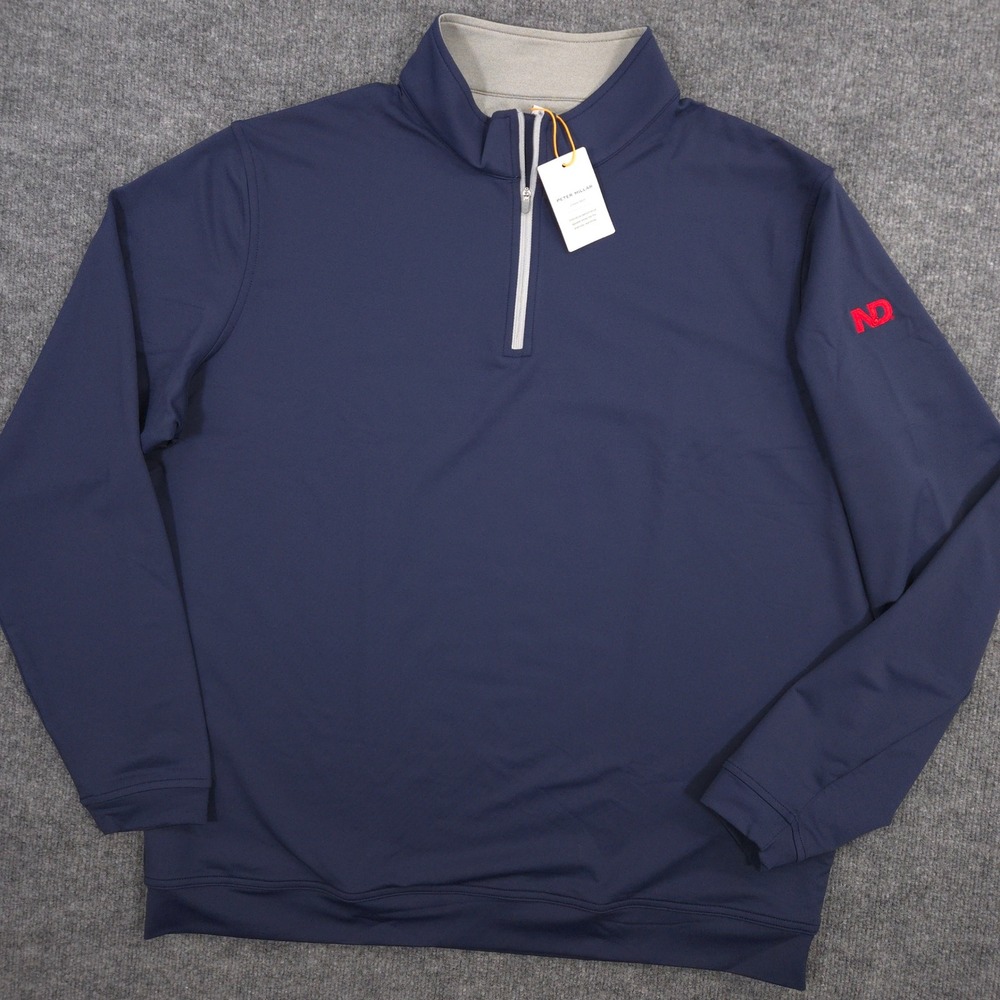 Peter Millar Crown Sport Perth Performance 1/4 Zip Mens XXL Navy Golf Casual NEW